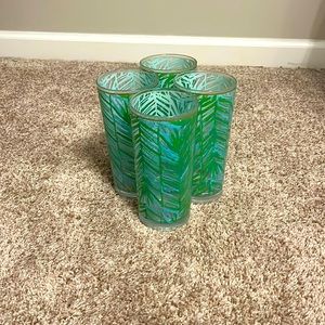 Lily Pulitzer double high ball glasses